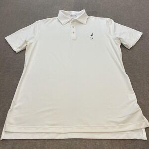 Peter Millar Polo Shirt Mens Small White Summer Comfort Golf Performance Stretch